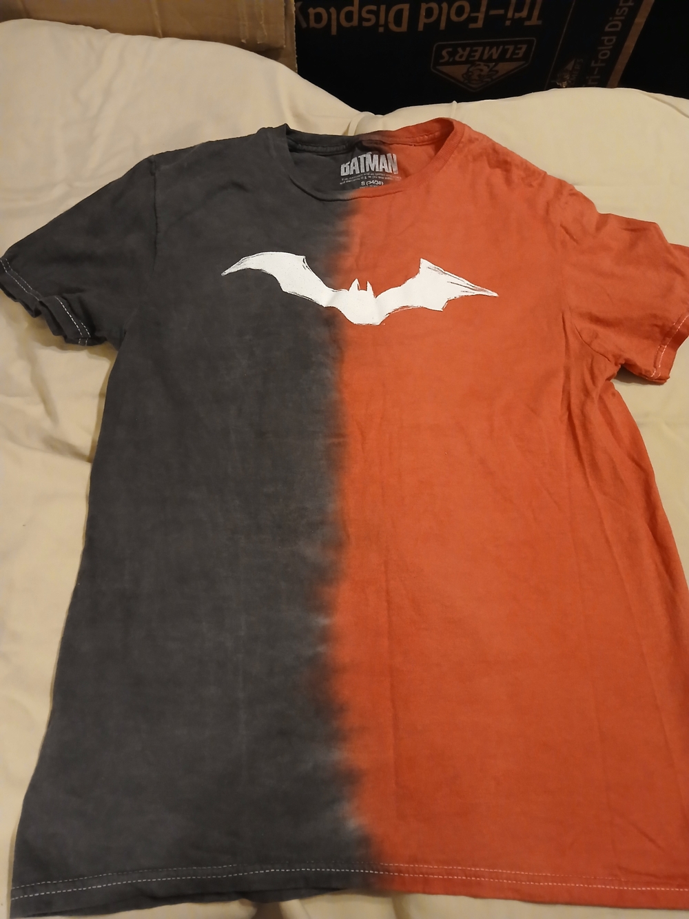 Batman Split-Dye Tee in Black & Red